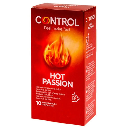 CONTROL - HOT PASSION PRESERVATIVOS EFECTO CALOR 10 UNIDADES - Nuvica