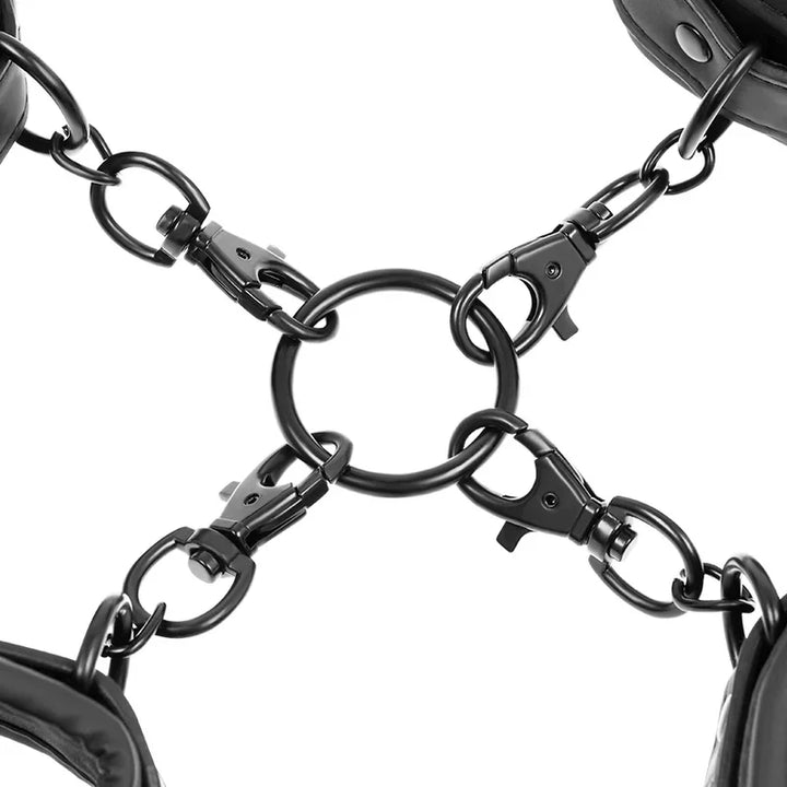 FETISH SUBMISSIVE - SET ESPOSAS MANOS Y TOBILLOS CON FORRO DE NEOPRENO - Nuvica