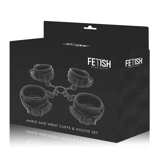 FETISH SUBMISSIVE - SET ESPOSAS MANOS Y TOBILLOS CON FORRO DE NEOPRENO - Nuvica