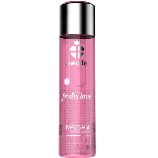 SWEDE - FRUITY LOVE ACEITE EFECTO CALOR FRESAS CON CHAMPAGNE 120 ML - Nuvica