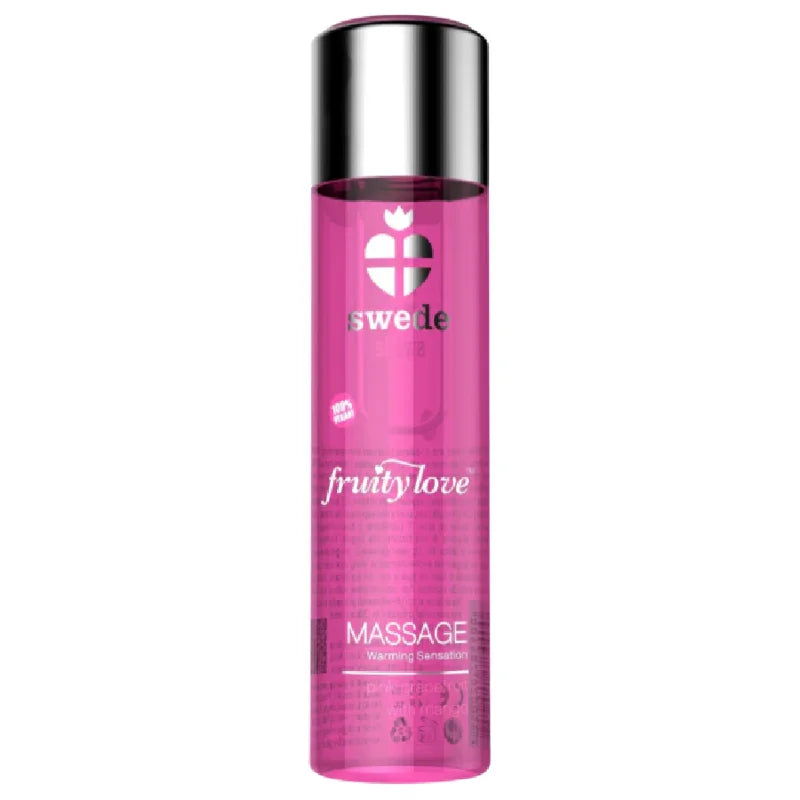 SWEDE - FRUITY LOVE ACEITE EFECTO CALOR FRAMBUESA Y RUIBARBO 120 ML - Nuvica