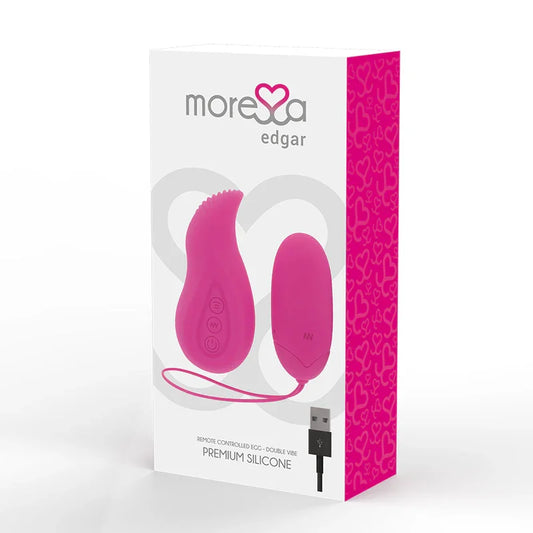 MORESSA - EDGAR SET DUO HUEVO REMOTO Y MANDO CON VIBRACIÓN INCORPORADA PREMIUM SILICONE CONTROL REMOTO - Nuvica