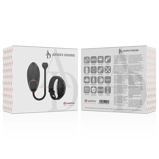 ANNE'S DESIRE - HUEVO CONTROL REMOTO TECNOLOGÍA WATCHME NEGRO - Nuvica