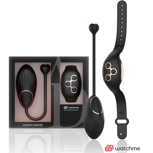 ANNE'S DESIRE - HUEVO CONTROL REMOTO TECNOLOGÍA WATCHME NEGRO/GOLD - Nuvica