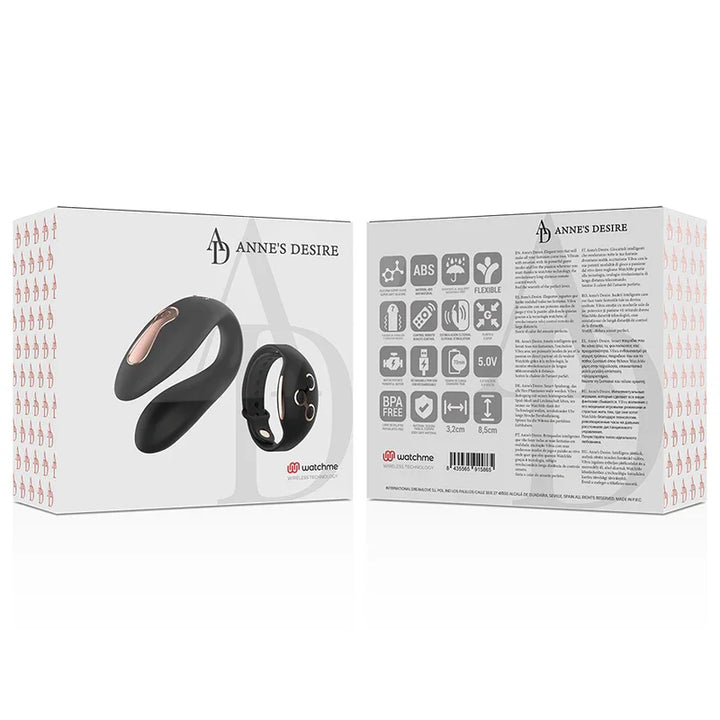 ANNE'S DESIRE - DUAL PLEASURE TECNOLOGÍA WATCHME NEGRO/GOLD - Nuvica