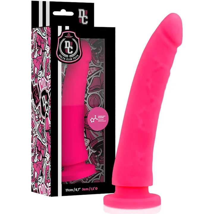 DELTA CLUB - DILDO REALISTA ROSA SILICONA MEDICA 17 CM -O- 3 CM - Nuvica