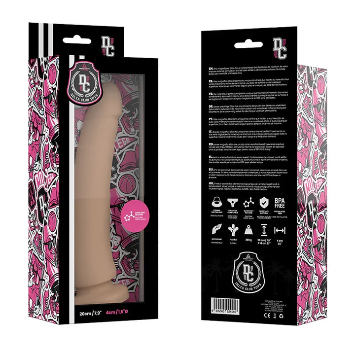 DELTA CLUB - DILDO REALISTA NATURAL SILICONA MEDICA 20 CM -O- 4 CM - Nuvica