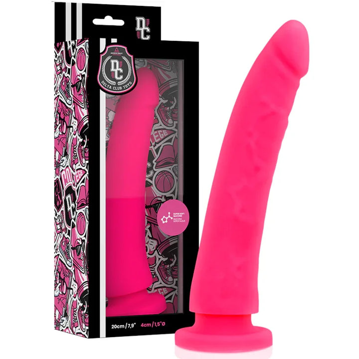 DELTA CLUB - DILDO REALISTA ROSA SILICONA MEDICA 20 CM -O- 4 CM - Nuvica