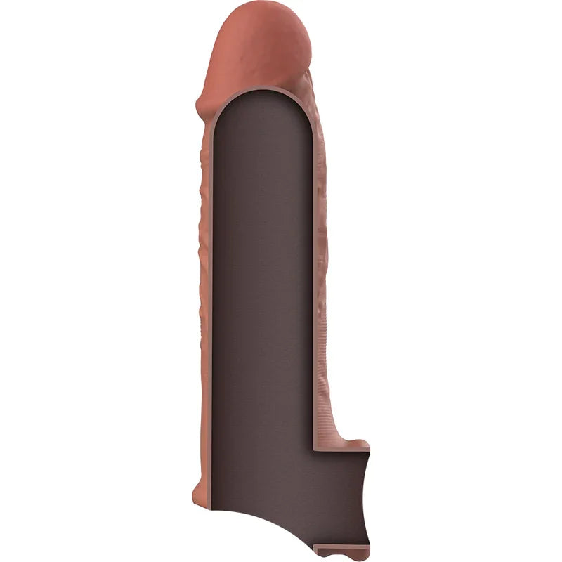 VIRILXL - EXTENSIÓN DE PENE LIQUID SILICONE V9 MARRÓN - Nuvica