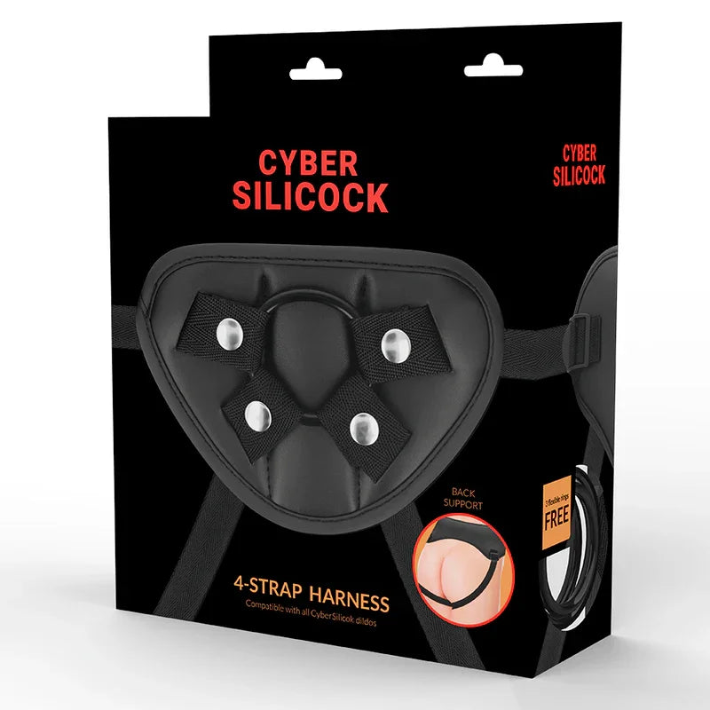 CYBER SILICOCK - ARNÉS CON 3 ANILLAS SILICONA - Nuvica