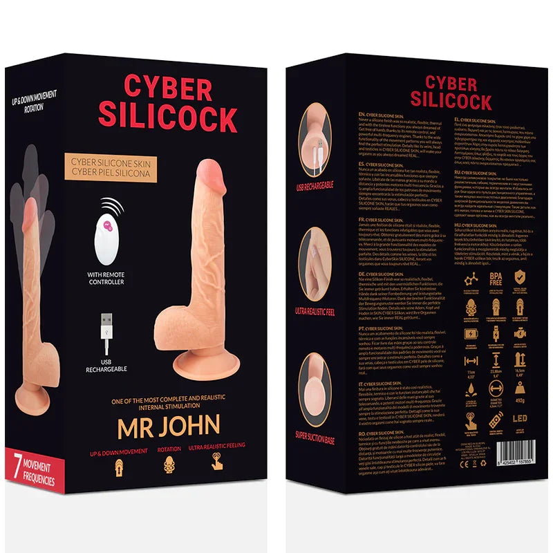 CYBER SILICOCK - REALÍSTICO CONTROL REMOTO MR JOHN 23.88 CM -O- 4.3 CM - Nuvica