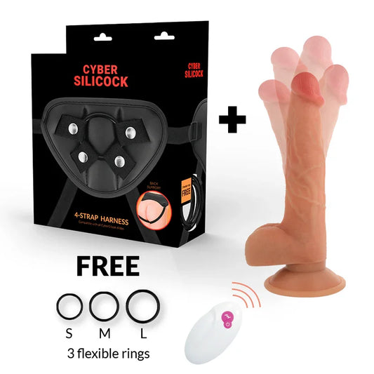 CYBER SILICOCK - ARNÉS SILICONA LIQUIDA JOHN CONTROL REMOTO - Nuvica
