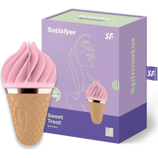 SATISFYER - SWEET TREAT SPINNATOR MARRÓN & ROSA - Nuvica