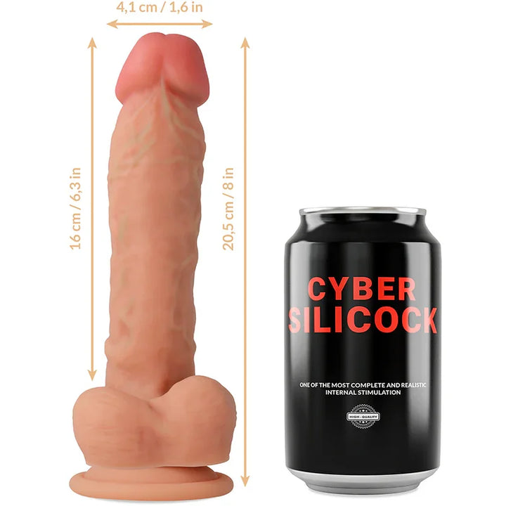CYBER SILICOCK - ARNÉS SILICONA LÍQUIDA MAGNUS 20.5 CM -O- 4.1 CM - Nuvica