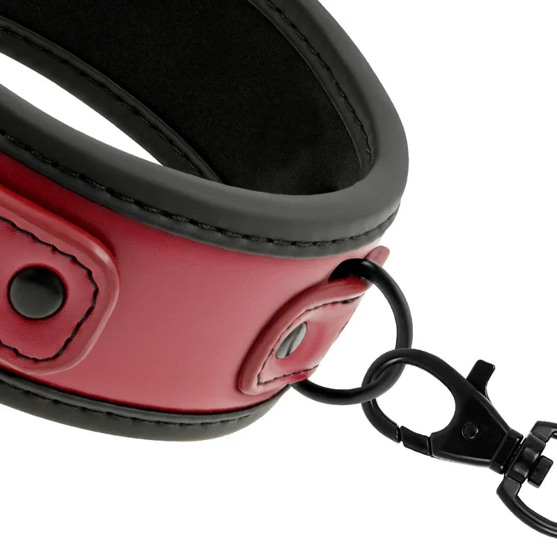 FETISH SUBMISSIVE DARK ROOM - COLLAR CON CADENA CON FORRO DE NEOPRENO - Nuvica