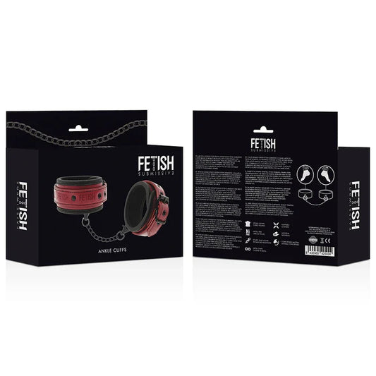 FETISH SUBMISSIVE DARK ROOM - ESPOSAS TOBILLOS CUERO VEGANO CON FORRO DE NEOPRENO - Nuvica