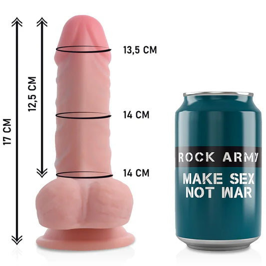 ROCKARMY - ARNES + DUAL DENSITY PANZER DILDO REALISTA 17 CM -O- 4.46 CM - Nuvica