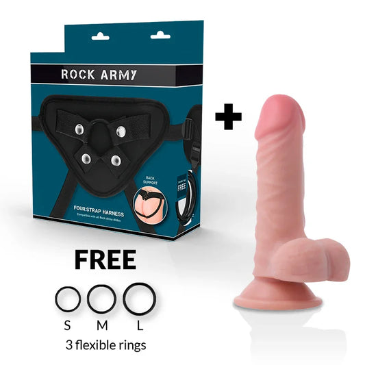 ROCKARMY - ARNES + DUAL DENSITY PANZER DILDO REALISTA 17 CM -O- 4.46 CM - Nuvica