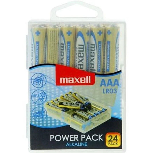 MAXELL - PILA ALCALINA AAA LR03 PACK*24 PILAS - Nuvica