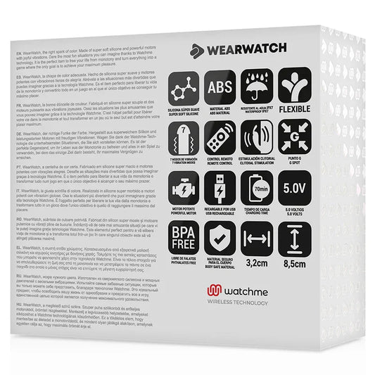 WEARWATCH - VIBRADOR DUAL TECHNOLOGY WATCHME AGUA MARINA / NÍVEO - Nuvica