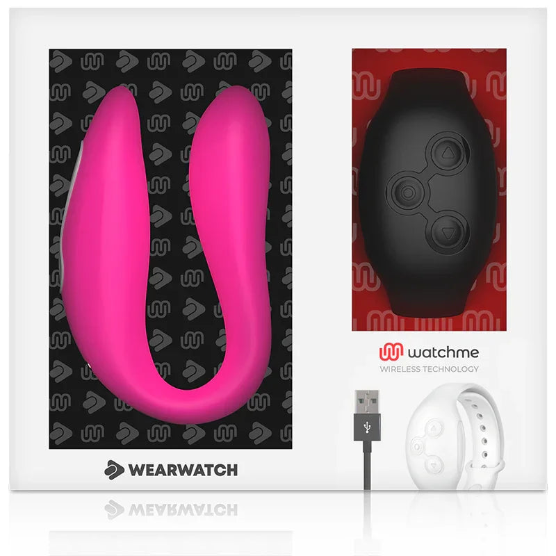 WEARWATCH - VIBRADOR DUAL TECHNOLOGY WATCHME FUCSIA /AZABACHE - Nuvica