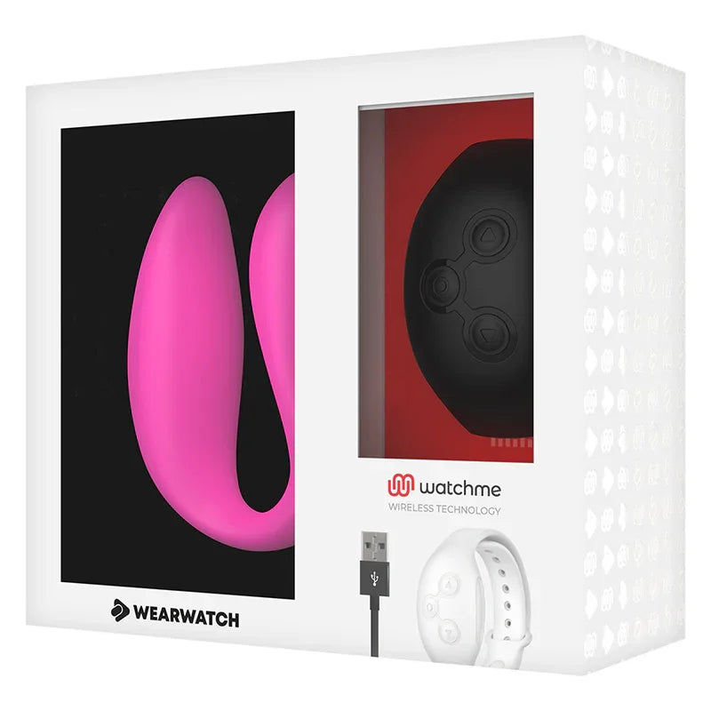 WEARWATCH - VIBRADOR DUAL TECHNOLOGY WATCHME FUCSIA /AZABACHE - Nuvica