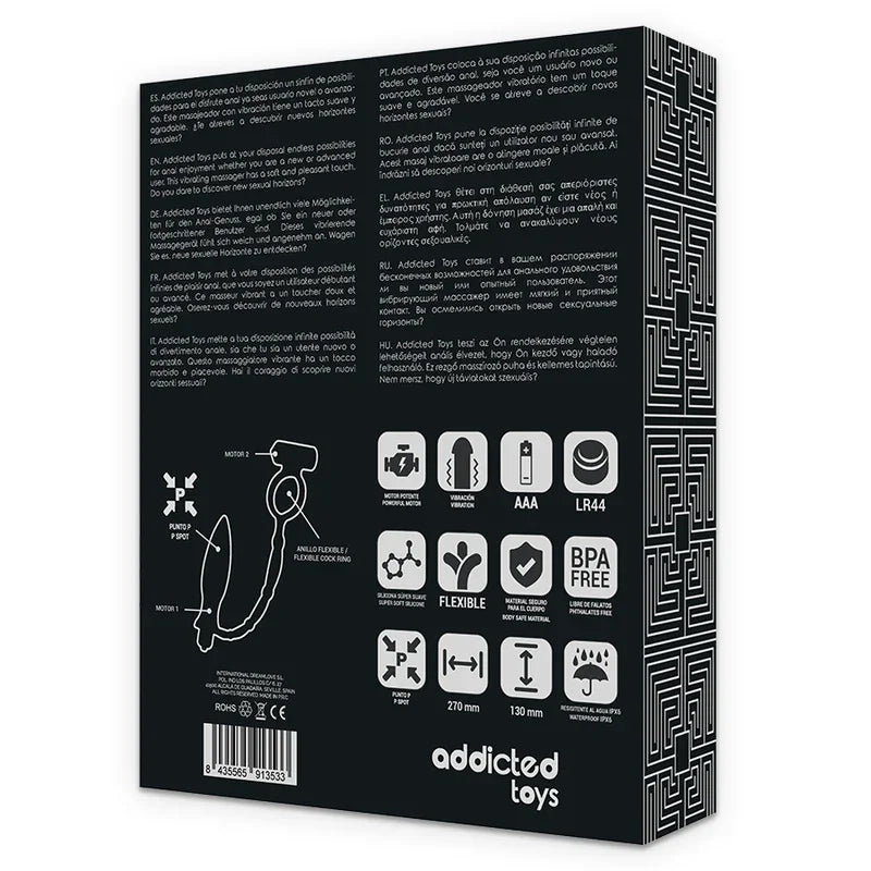 ADDICTED TOYS - PLUG ANAL CON ANILLO VIBRADOR - Nuvica