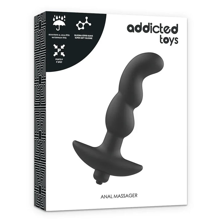 ADDICTED TOYS - MASAJEADOR ANAL CON VIBRACIÓN NEGRO MODELO 2 - Nuvica