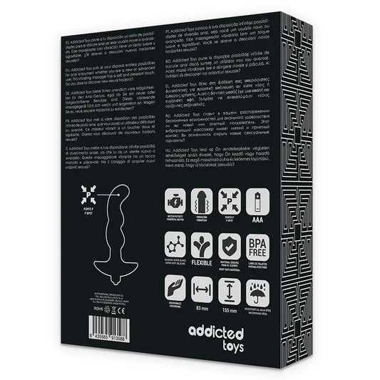ADDICTED TOYS - MASAJEADOR ANAL CON VIBRACIÓN NEGRO MODELO 2 - Nuvica