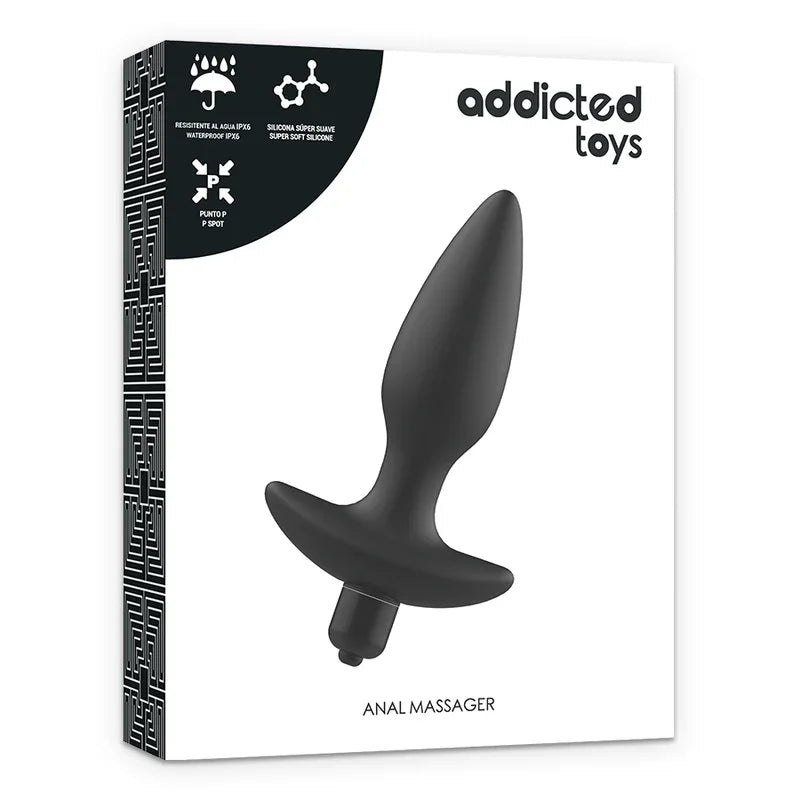 ADDICTED TOYS - MASAJEADOR PLUG ANAL CON VIBRACIÓN NEGRO - Nuvica