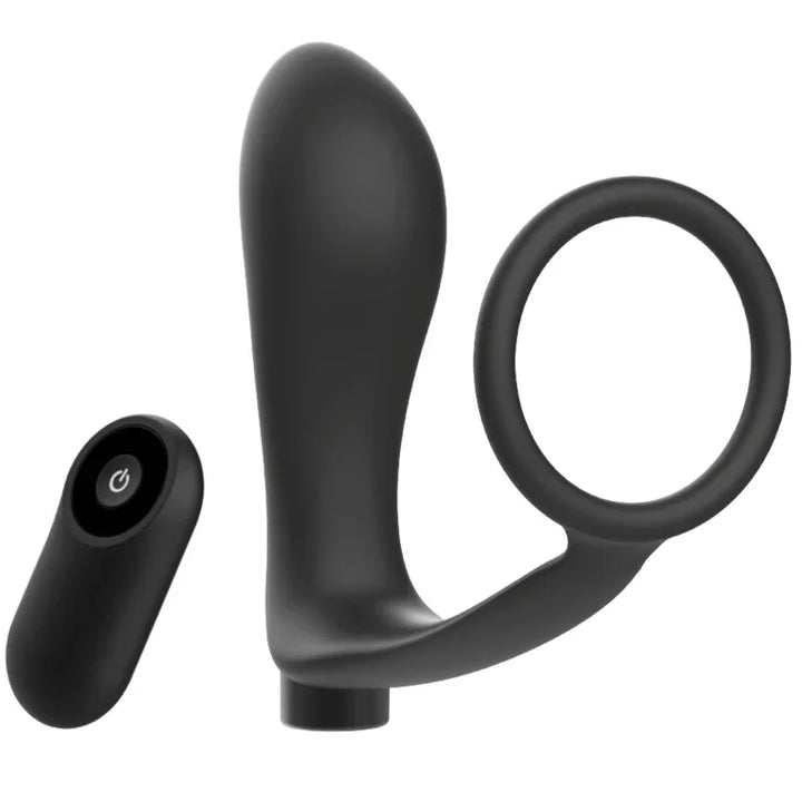 ADDICTED TOYS - ANILLA PENE CON PLUG ANAL CONTROL REMOTO NEGRO RECARGABLE - Nuvica