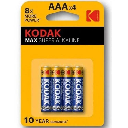 KODAK - MAX SUPER PILA ALCALINA AAA LR03 BLISTER*4 - Nuvica
